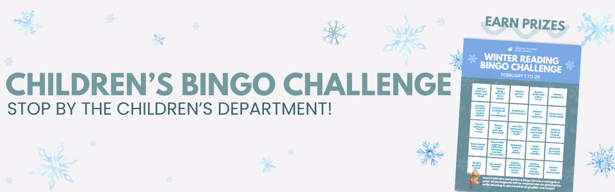 children's winter reading bingo