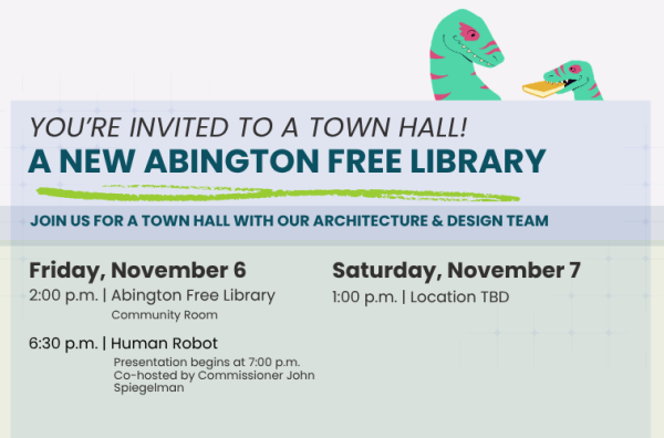 Public Town Hall events for the presentation of new library building designs from architecture firm MPdL Studios.
