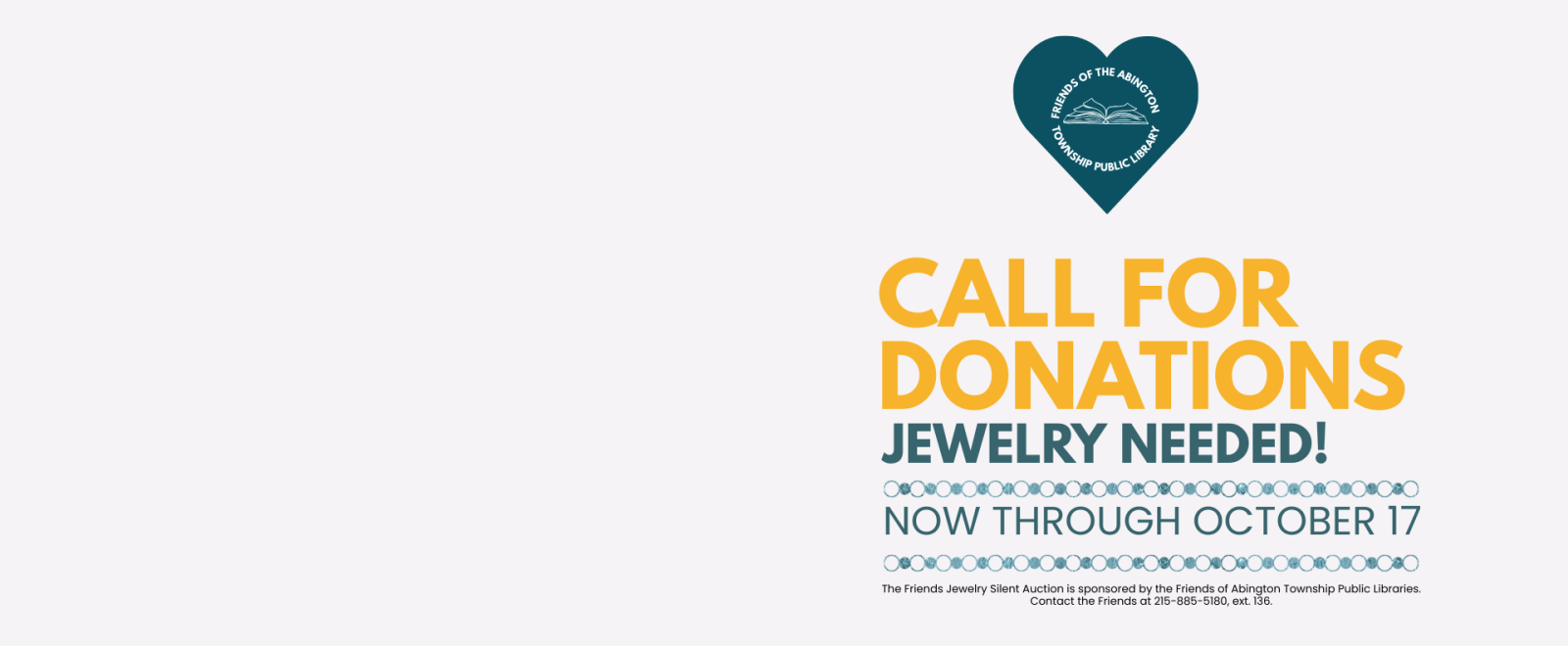 jewelry donations needed