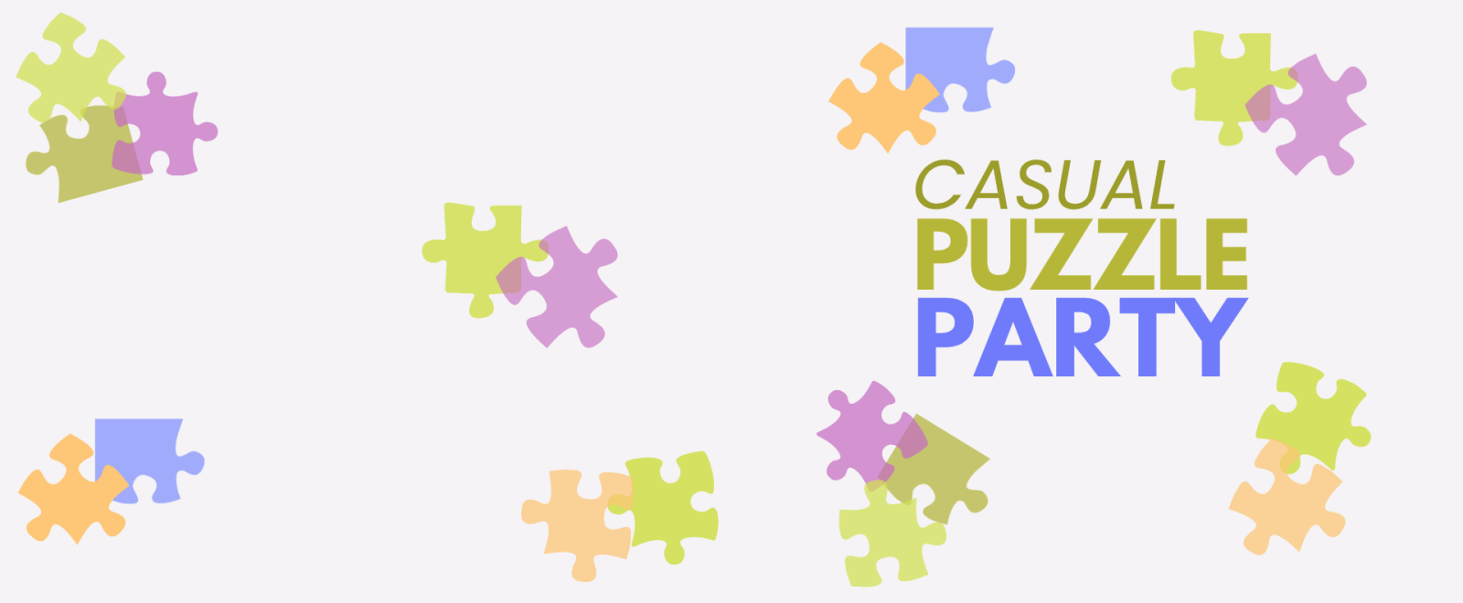 casual puzzle party on Saturday, July 11, 10:00 a.m.