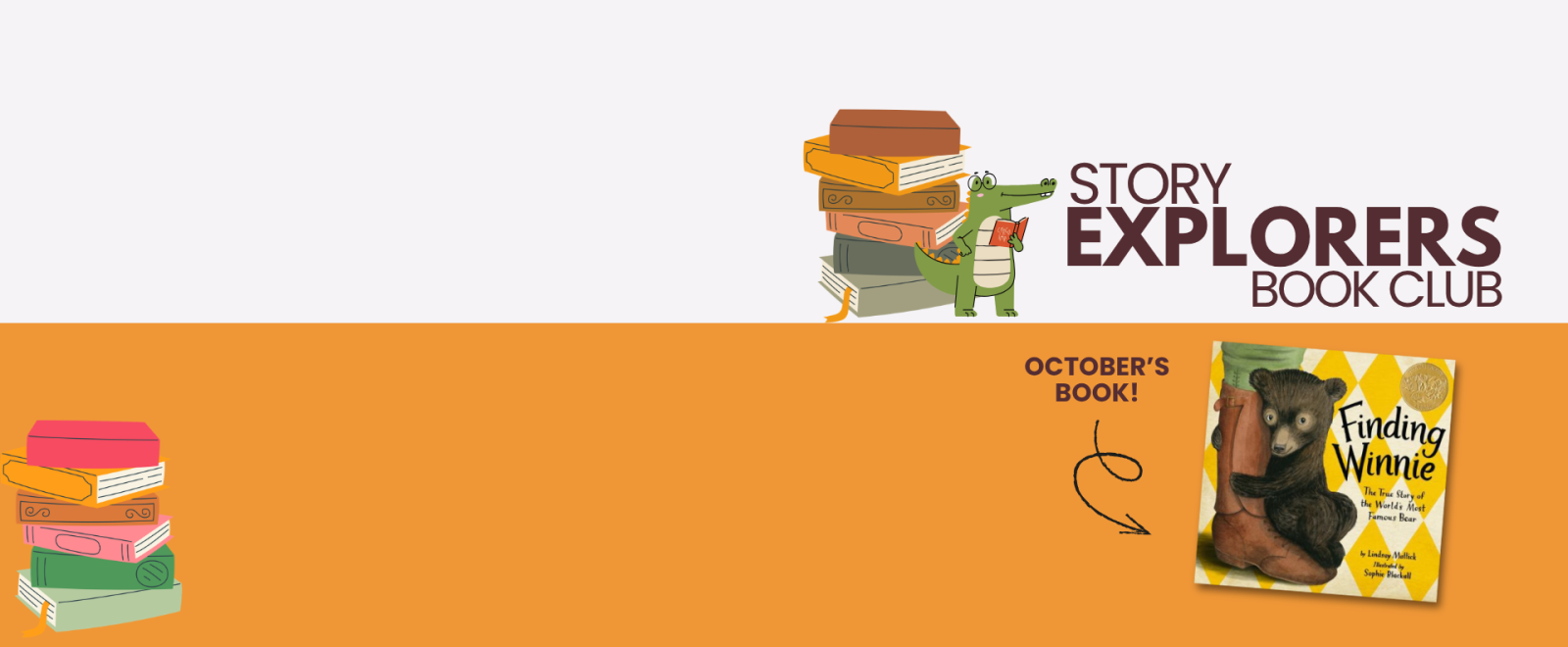 Story Explorers Book Club on October 14 15 for grades K-2.
